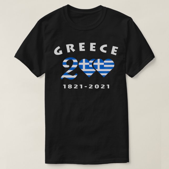 Camiseta Día de la independencia de Grecia Bic del 200° Ani (Diseño del anverso)