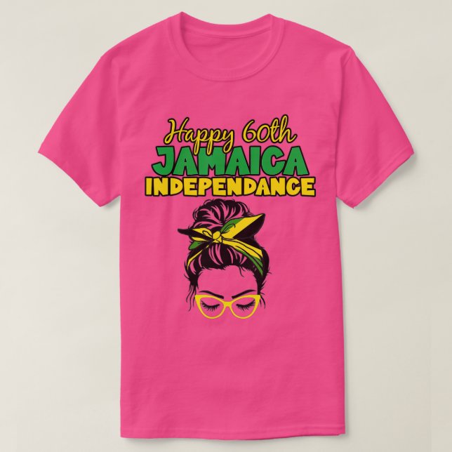 Camiseta Día de la Independencia de Jamaica, 60 Aniversario (Diseño del anverso)