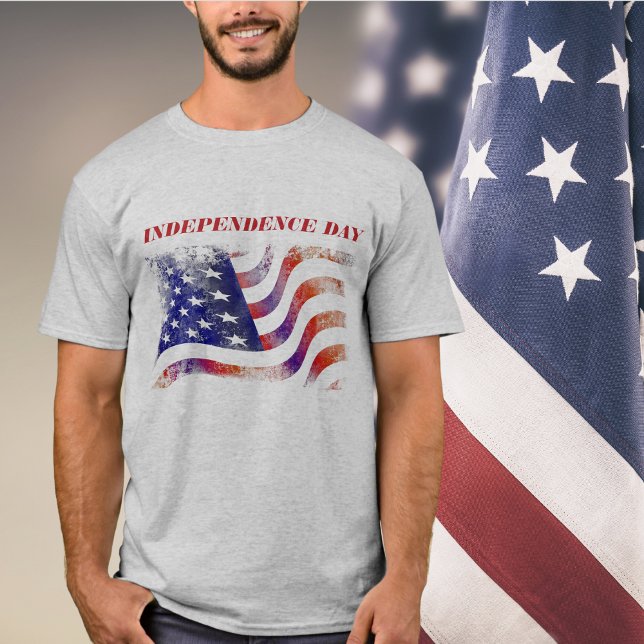 Camiseta Día de la Independencia de la Bandera de Estados U (American Flag Independence Day T-Shirt)