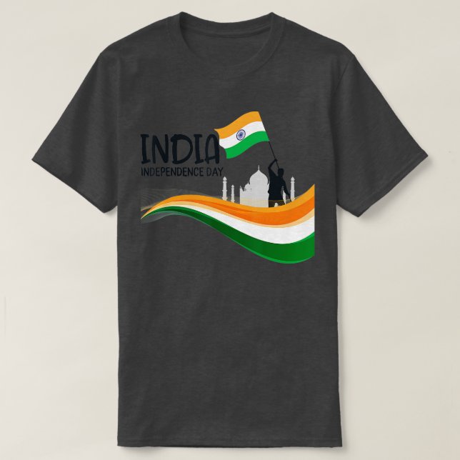 Camiseta Día de la Independencia de la India 15 de agosto B (Diseño del anverso)
