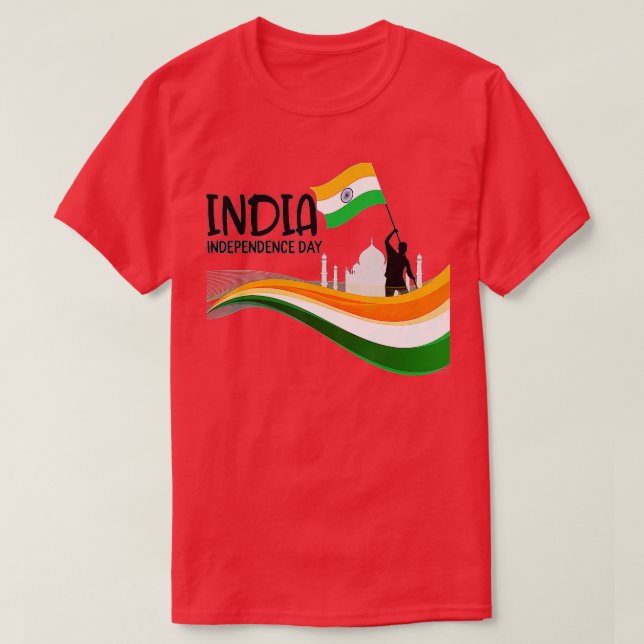 Camiseta Día de la Independencia de la India 15 de agosto B (Diseño del anverso)