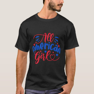 Camiseta Día de la Independencia de los Chicas Estadouniden