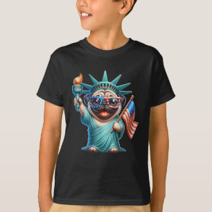 Camiseta Día de la Independencia de Pug Libertad