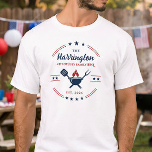 Camiseta Día de la Independencia del 4 de julio BBQ familia