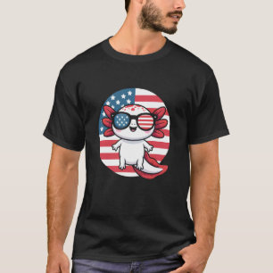 Camiseta Día de la Independencia del Axolotl Adorable 4 de 