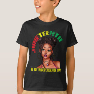 Camiseta Día de la Independencia Estados Unidos Mujer Afric