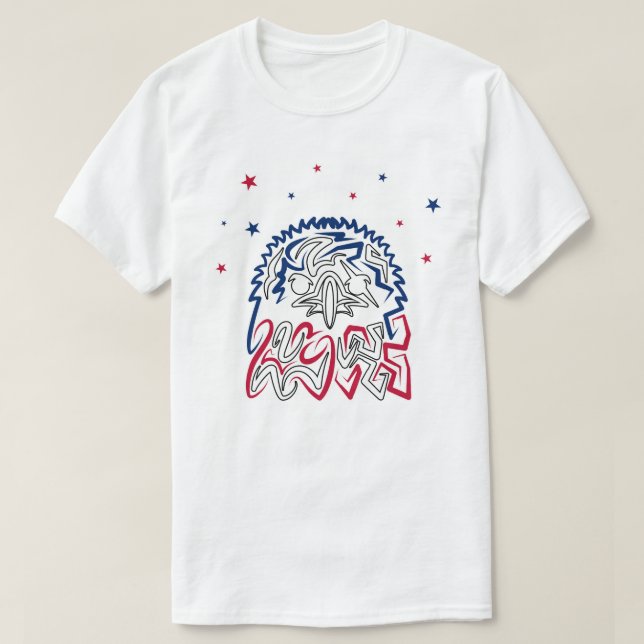 Camiseta Día de la Independencia Estrellas de Águila Estado (Diseño del anverso)
