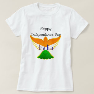 Camiseta Día de la Independencia feliz la India (bandera e