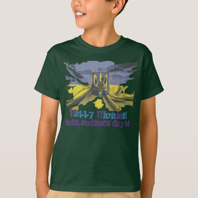 Camiseta Día de la Independencia feliz, Ucrania (Anverso)