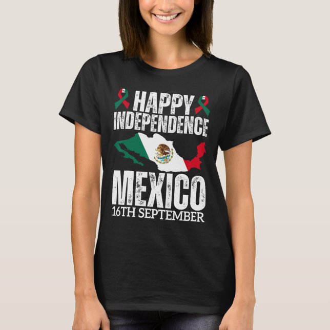 Camiseta Día de la Independencia Mexicana 16 de Septiembre  (Anverso)
