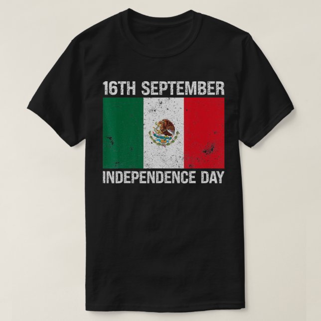 Camiseta Día de la Independencia Mexicana 16 de Septiembre  (Diseño del anverso)