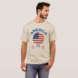CAMISETA DÍA DE LA INDEPENDENCIA PATRIÓTICO 4 DE JULIO 1776