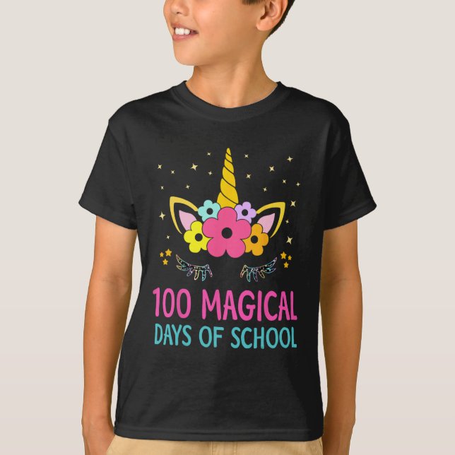 Camiseta Día De La Infancia Para Chicas 100 Días Mágicos 1 (Anverso)