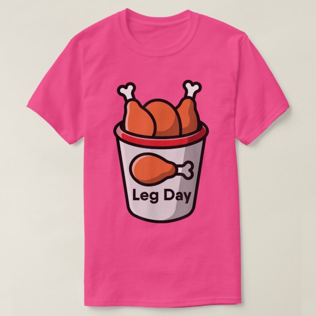 Camiseta Día de la Leg Alimentos Pollo entrenamiento Gimnas (Diseño del anverso)