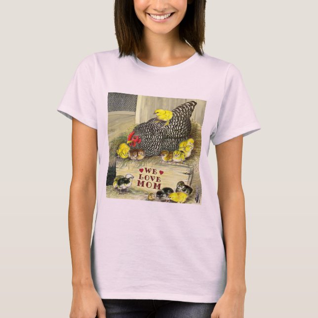 Camiseta Día de la Madre:  ¡Amamos a Mamá! (Anverso)