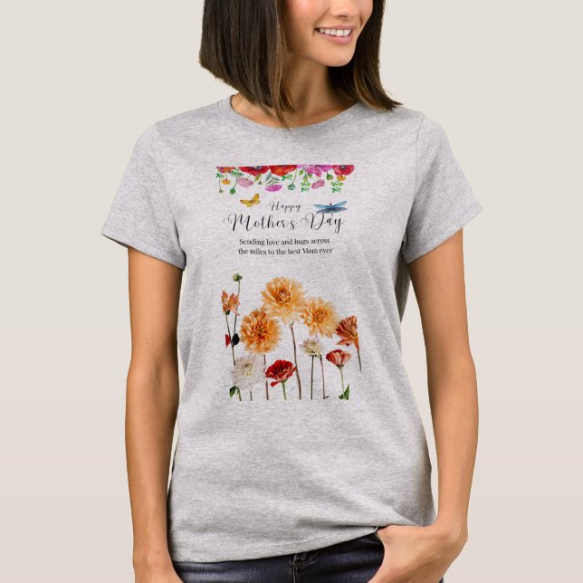 Camiseta Día de la Madre - Amor a través de las millas (Anverso)