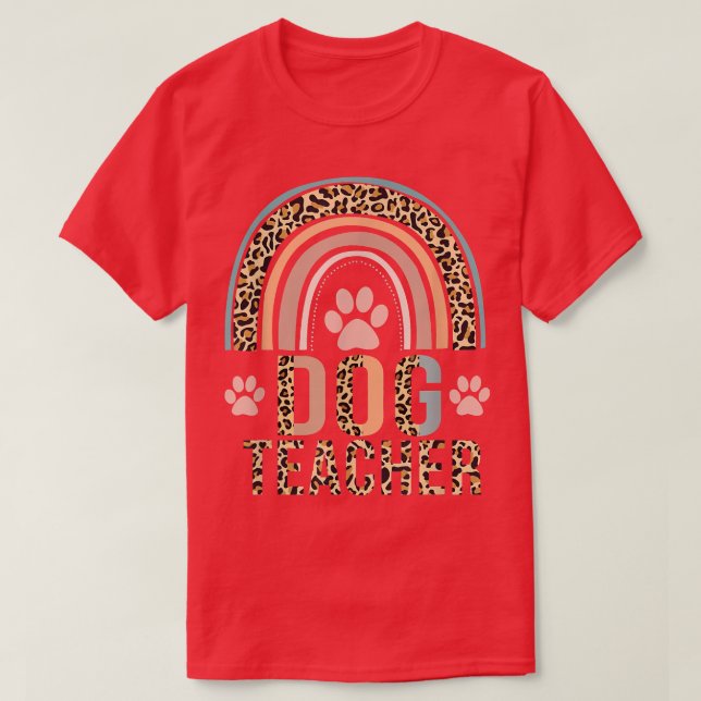 Camiseta Día de la Madre Arcoiris Leopardo Perro Paw Perro  (Diseño del anverso)