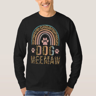 Camiseta Día de la Madre Arcoiris Leopardo Perro Paw Perro 