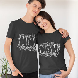 Camiseta Día de la madre blanca y negra