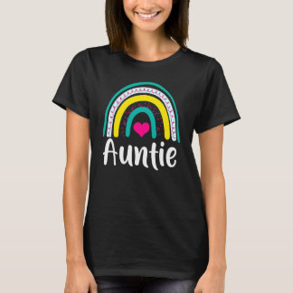 Camiseta Día de la Madre con la tía arcoiris familiar