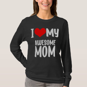 Camiseta Día de la Madre Corazón Rojo con Amor Amo a Mi Mam