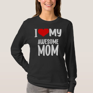 Camiseta Día de la Madre Corazón Rojo con Amor Amo a Mi Mam