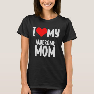 Camiseta Día de la Madre Corazón Rojo con Amor Amo a Mi Mam