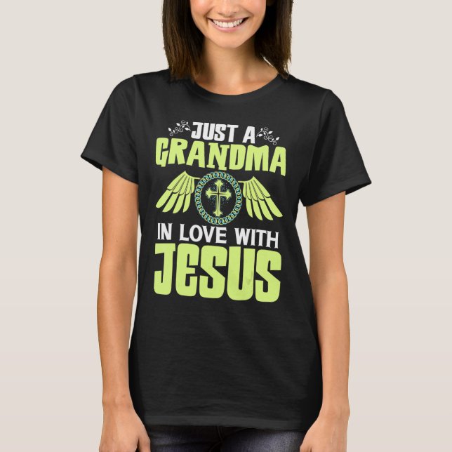 Camiseta Día de la Madre Cristiana: Una abuela enamorada (Anverso)