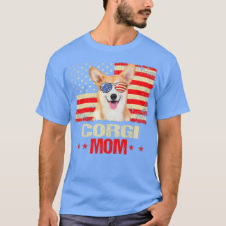 Camiseta Día de la Madre De Amante Del Perro Bandera De Est