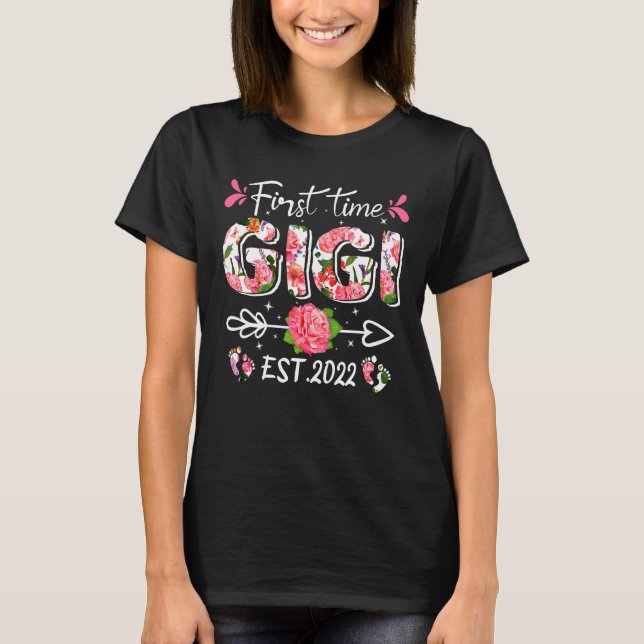 Camiseta Día de la Madre de cumpleaños de Cute Flower First (Anverso)