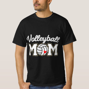 Camiseta Día de la Madre de impresión Cute Volleyball Mom L