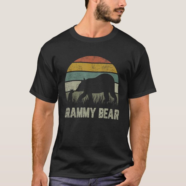 Camiseta Día de la Madre de la Abuela Retro de Oso Grammy (Anverso)