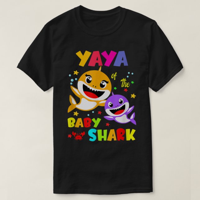 Camiseta Día de la madre de la familia del tiburón Yaya Sha (Diseño del anverso)