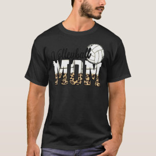 Camiseta Día de la madre de la madre del leopardo del volei