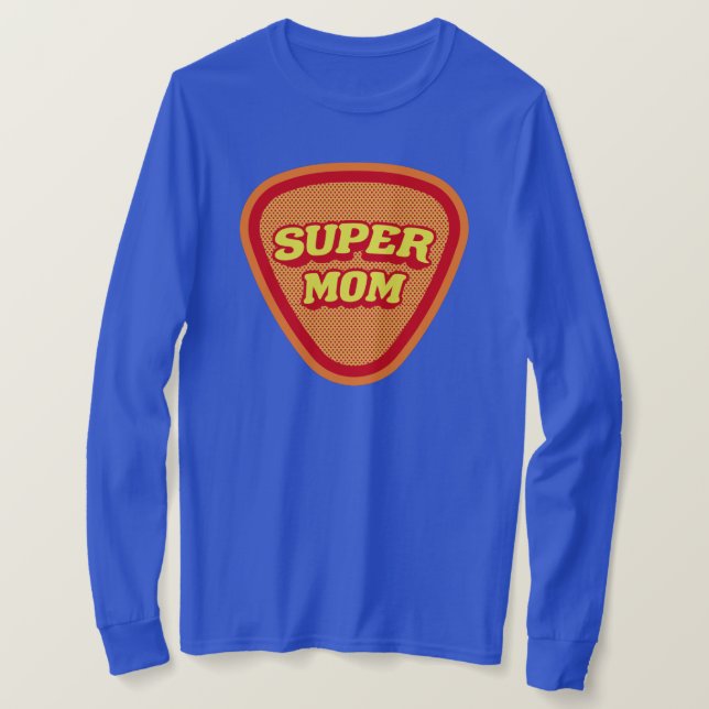 Camiseta Día de la madre de la supermamá (Anverso del diseño)