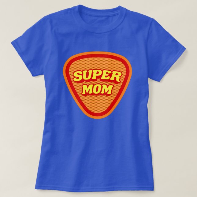 Camiseta Día de la madre de la supermamá (Diseño del anverso)