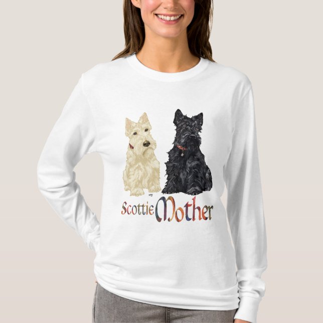 Camiseta Día de la Madre de las Escocias Ranas y Negras (Anverso)