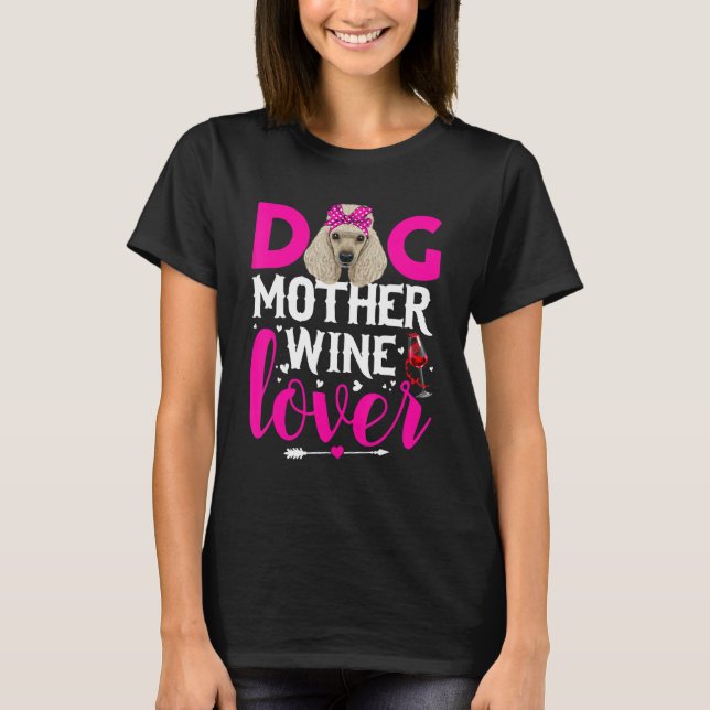 Camiseta Día de la madre de perro caniche (Anverso)