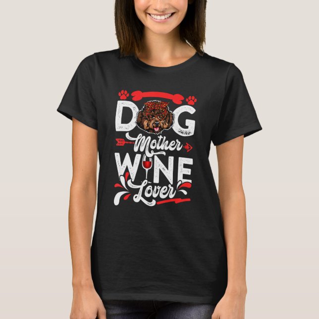 Camiseta Día de la madre de perro caniche 1 (Anverso)