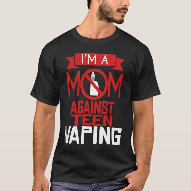 Camiseta Día de la Madre de protesta contra Vape, madre ado (Anverso)