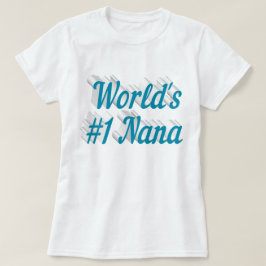 Camiseta Día de la Madre de texto azul cielo de Nana