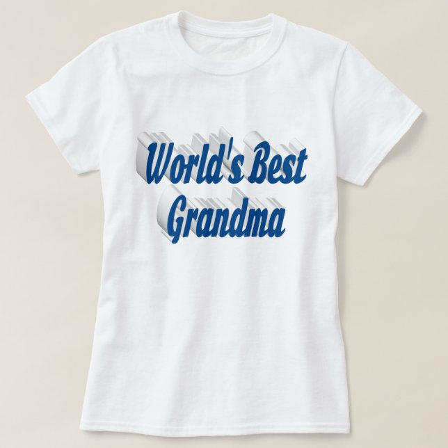 Camiseta Día de la Madre de texto azul marino de la abuela (Diseño del anverso)