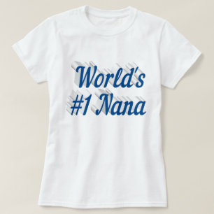 Camiseta Día de la Madre de texto azul marino de Nana