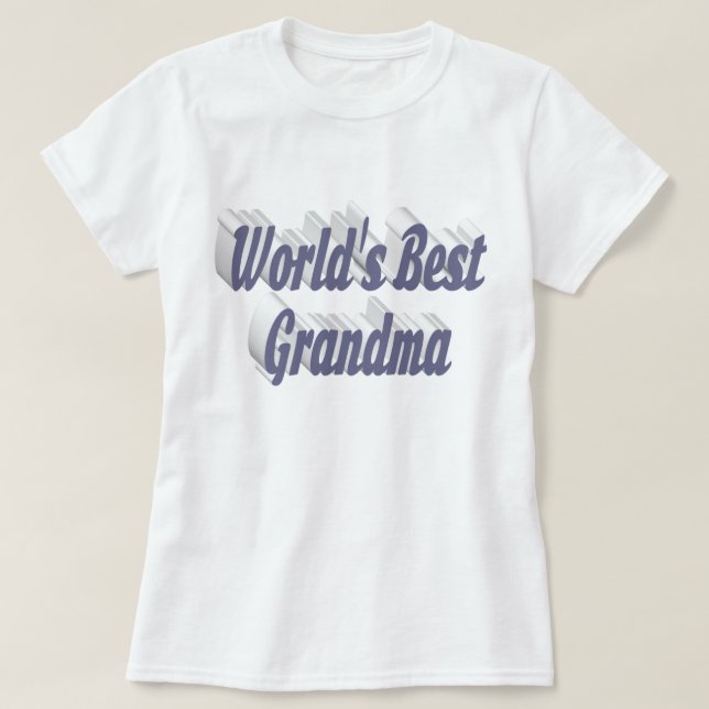 Camiseta Día de la Madre de texto gris de la abuela (Diseño del anverso)