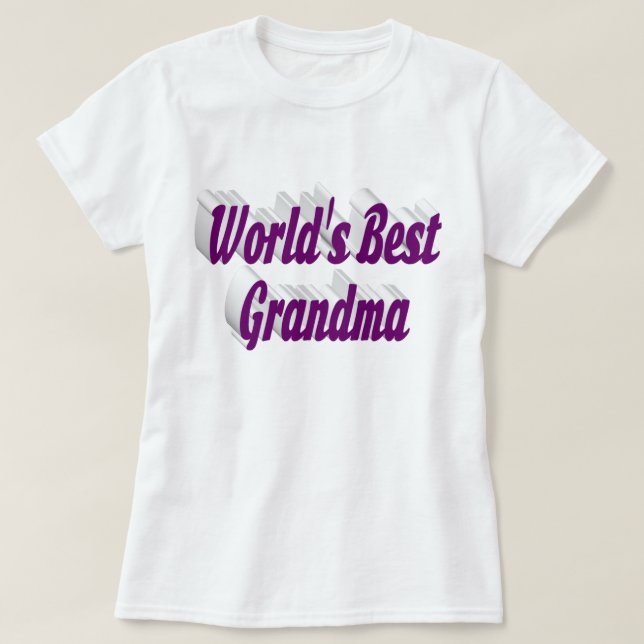 Camiseta Día de la Madre de texto púrpura de la abuela (Diseño del anverso)