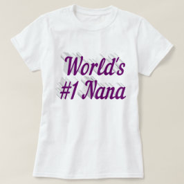 Camiseta Día de la Madre de texto púrpura de Nana