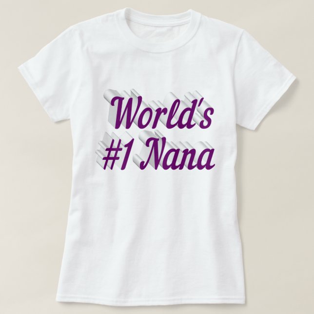 Camiseta Día de la Madre de texto púrpura de Nana (Diseño del anverso)