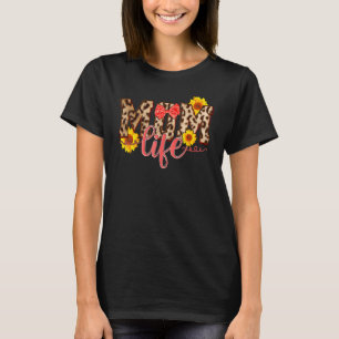 Camiseta Día de la Madre de una Madre Leopard Mom Life Sunf