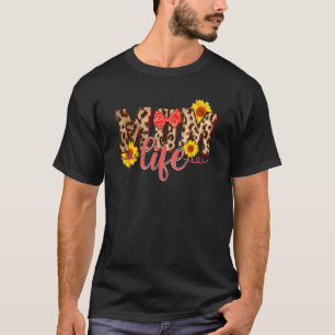 Camiseta Día de la Madre de una Madre Leopard Mom Life Sunf
