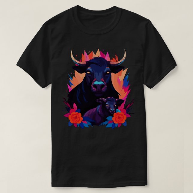 Camiseta Día de la Madre del Búfalo de Agua (Diseño del anverso)